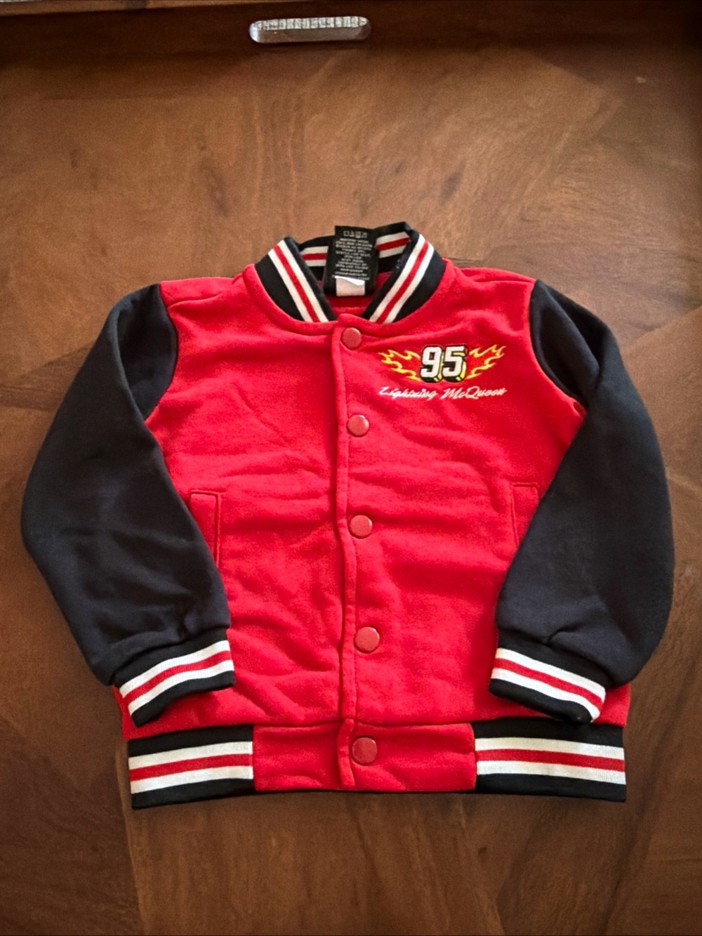 Disney Cars 95 Toddler Boy Bomber Varsity Jacket Lightning McQueen 2T